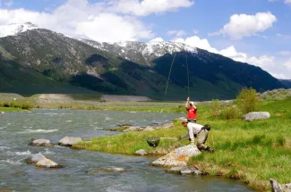 montana mountains fly fishing guided trip yellowstone national park